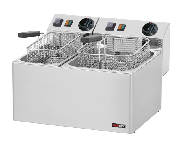 RM Gastro REDFOX Snack Fritös 5+8 liter med tappkran FE-74-E